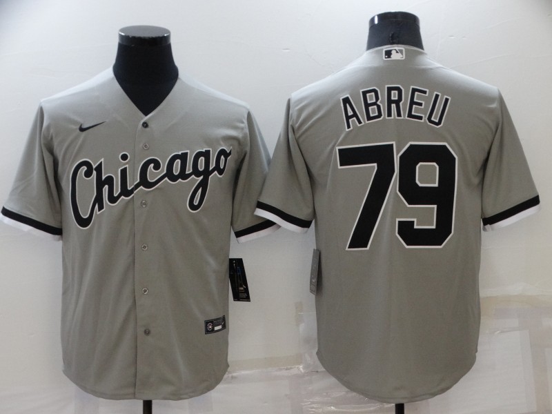 Men's Chicago White Sox #79 Jose Abreu Grey Cool Base Stitched Jersey Men's Chicago White Sox #79 Jose Abreu Grey Cool Base Stitched Jersey